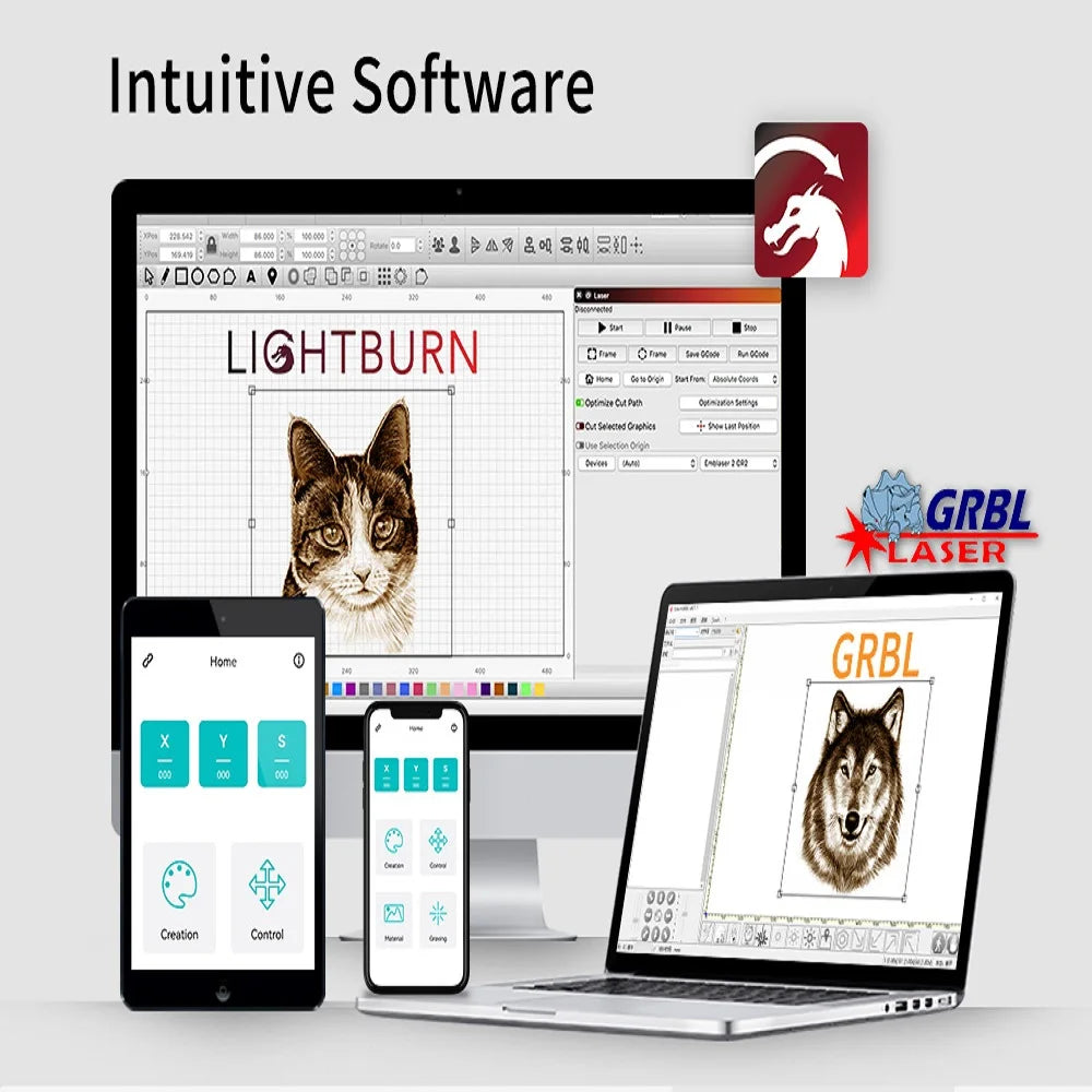 Twotrees laser engraver tts-10pro engraving cutting machine wood tool metal acrylic cnc support wifi 80/40w