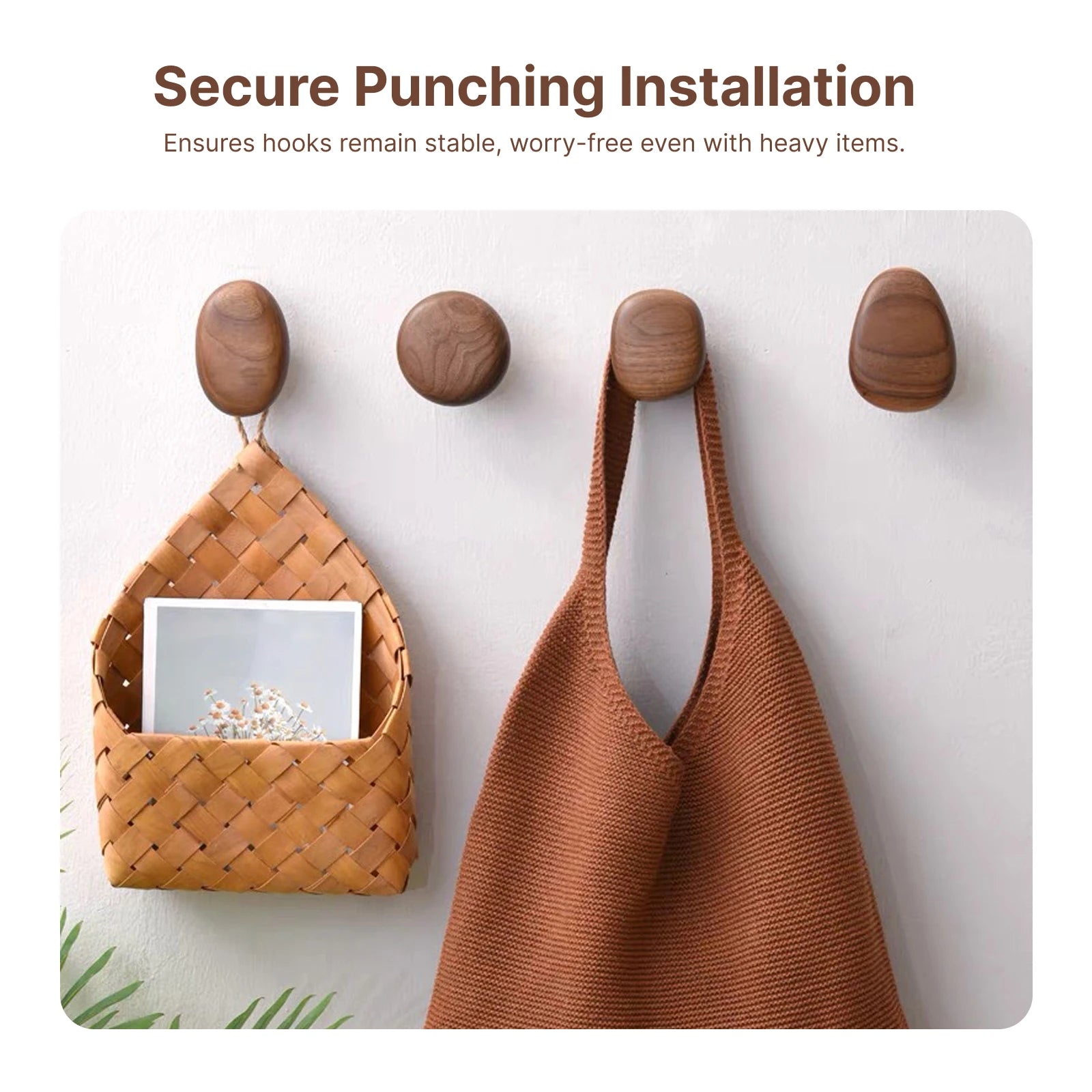 4pcs wood wall mounted coat hooks modern wooden clothes hanger decorative key towel hat scarf bathroom rack