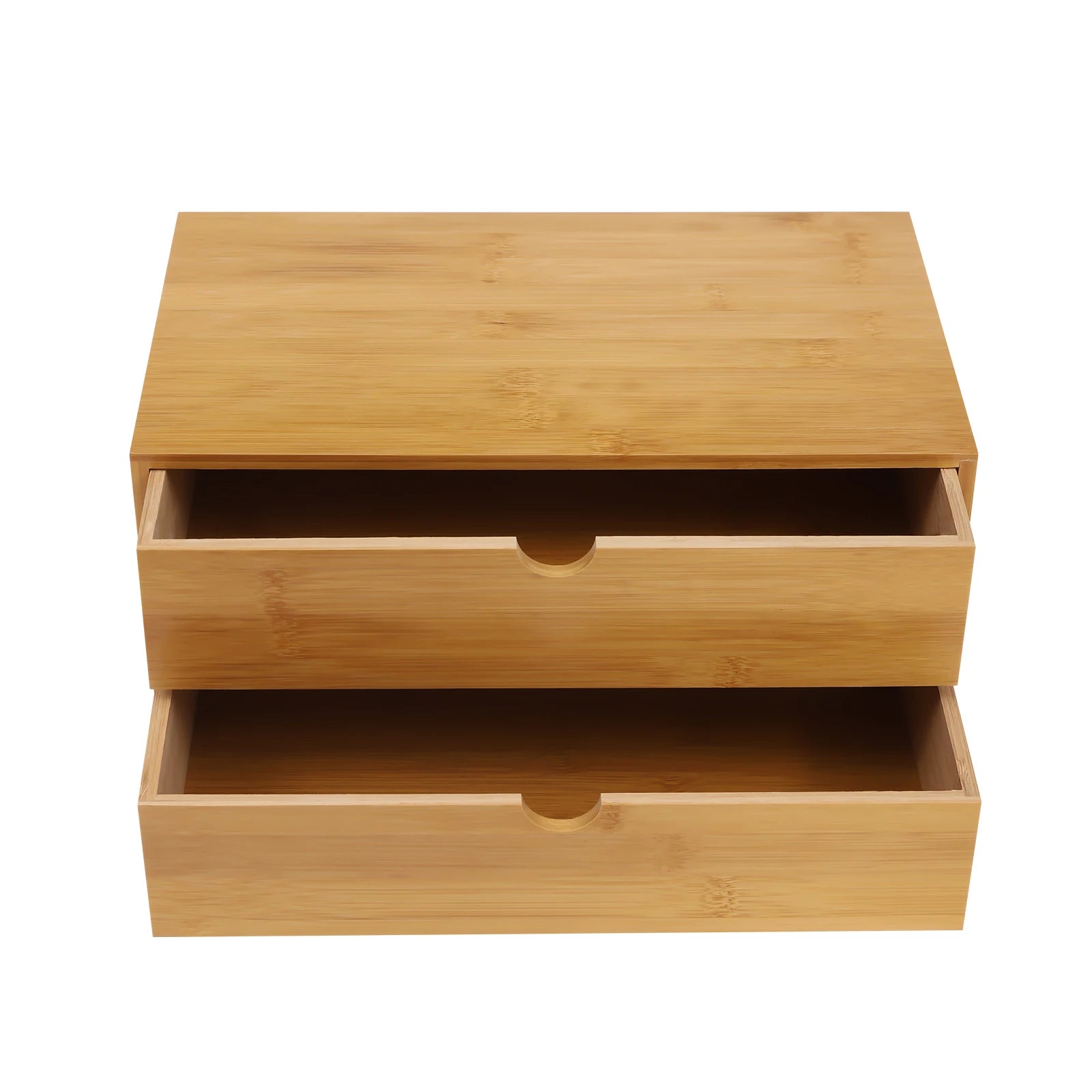 Desk organizer - mini bamboo drawer tabletop storage organization box for office home toiletries supplies no assembly