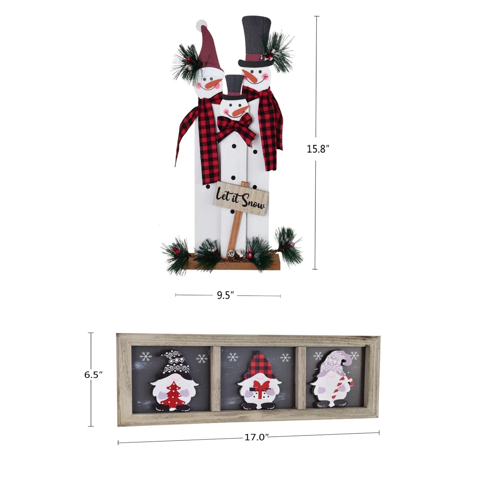 2pcs wooden snowman family sign tabletop mantel centerpieces merry christmas figurines winter xmas indoor outdoor gift