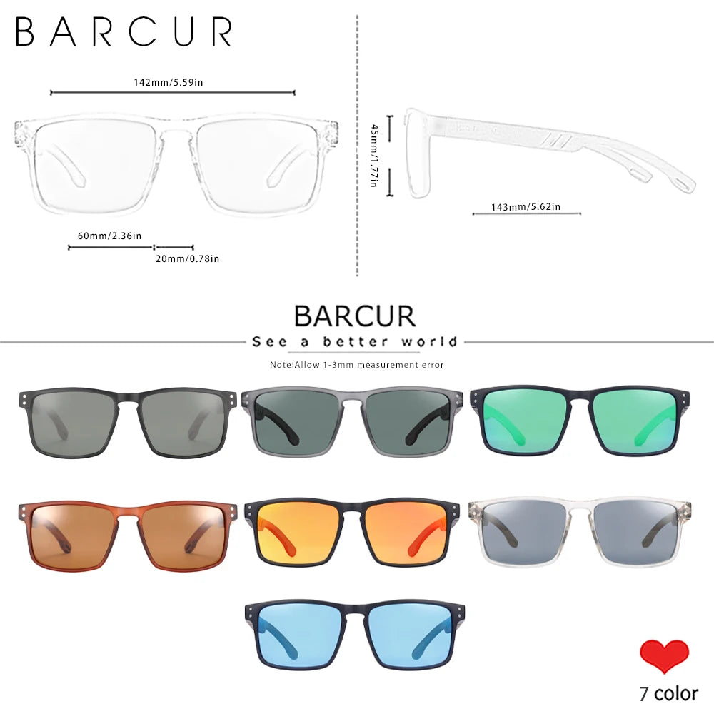Barcur original natural wood sunglasses polarized sun glasses for men square luxury brand eyewear