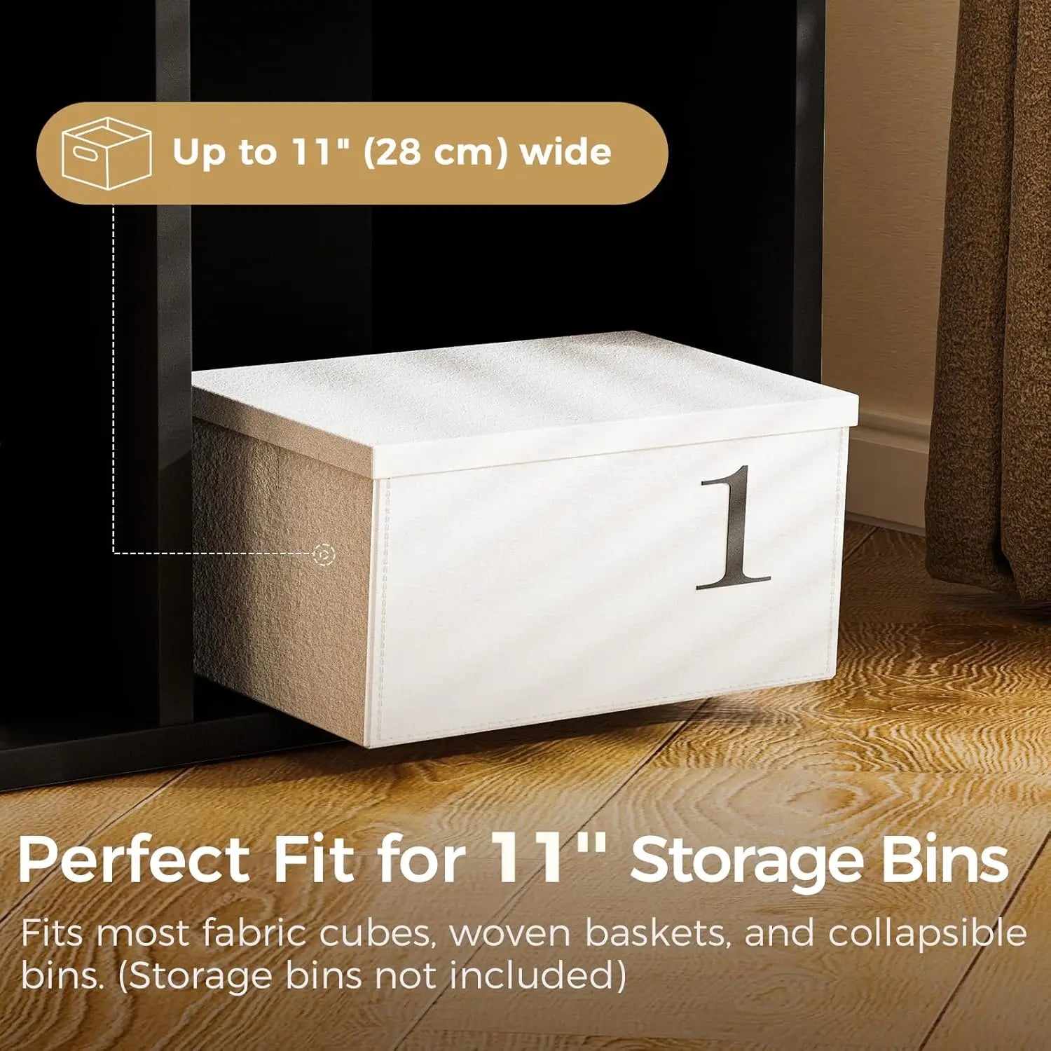 Comhoma wood cube storage organizer with open back&removable back panels 11in bookshelf cubicle shelf bookcase