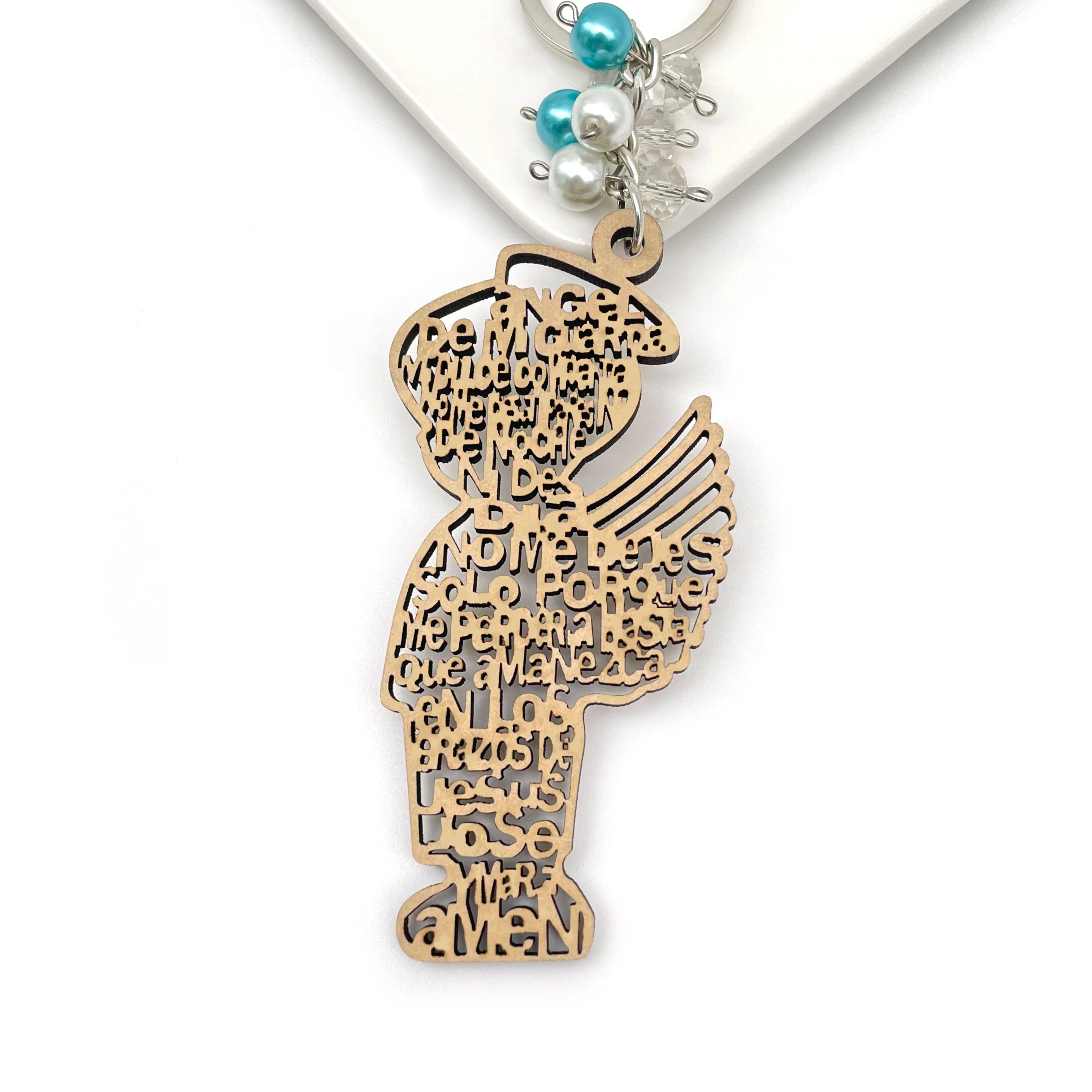 12pcs baptism angel boy wood keychain recuerdos de bautizo communion sweet 15 favor - united states - key chain