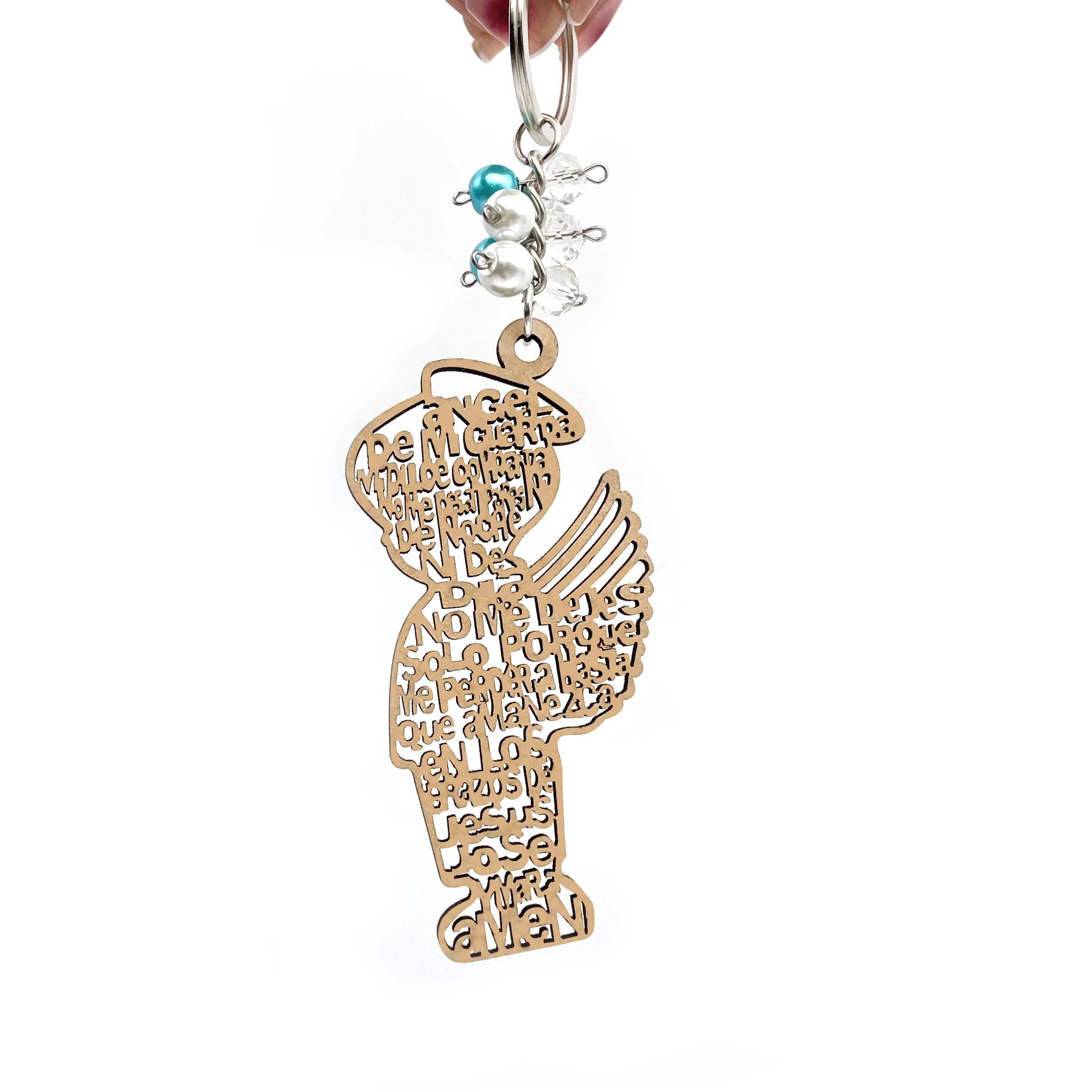 12pcs baptism angel boy wood keychain recuerdos de bautizo communion sweet 15 favor - united states - key chain