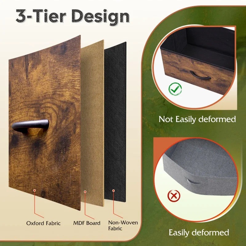 Galaxhero 16 drawer fabric dresser storage organizer for bedroom closet hallway with bins tall chest of drawers