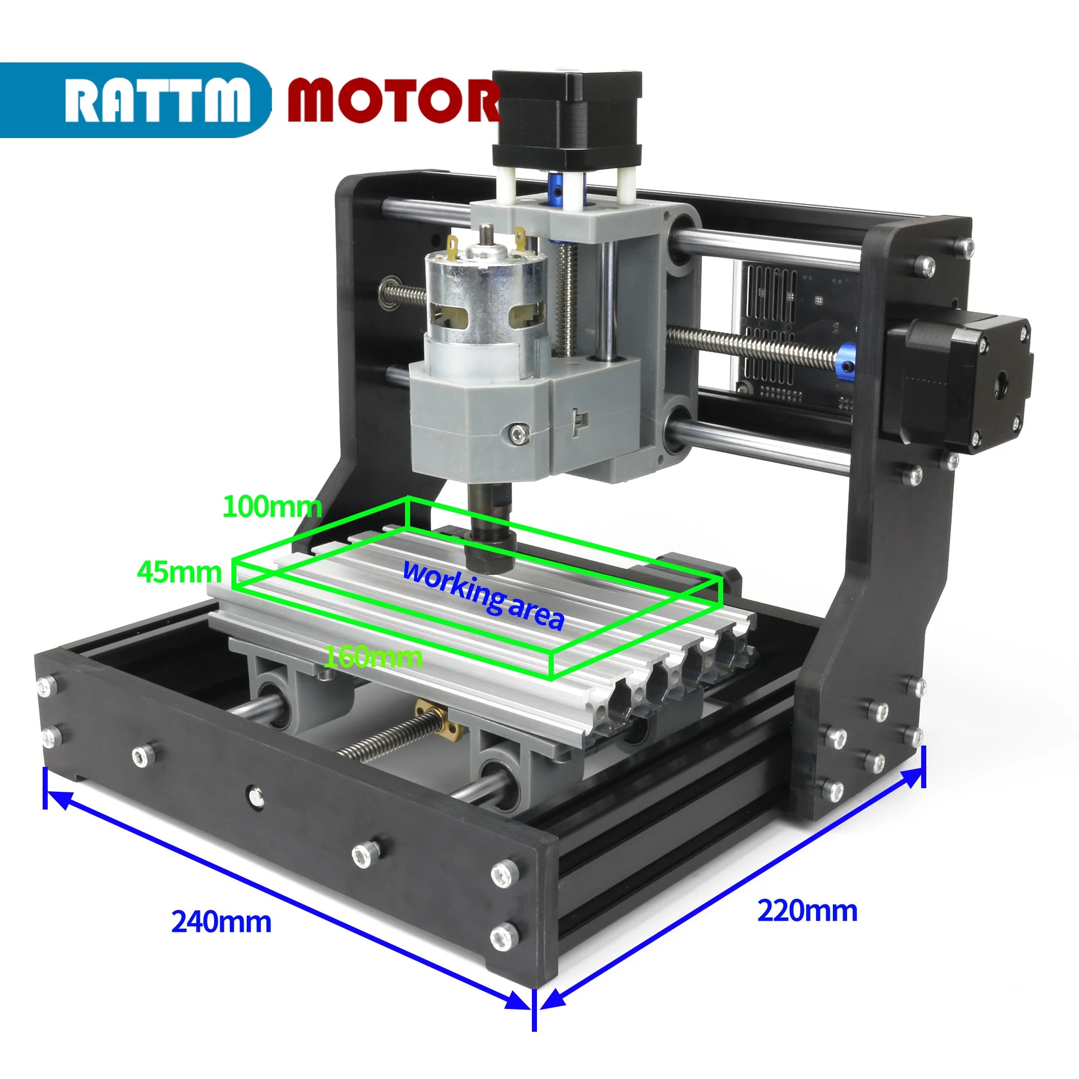 【eu & usa br stock】cnc 1610 pro diy laser engraving router woodworking milling machine with grbl off-line controller 3