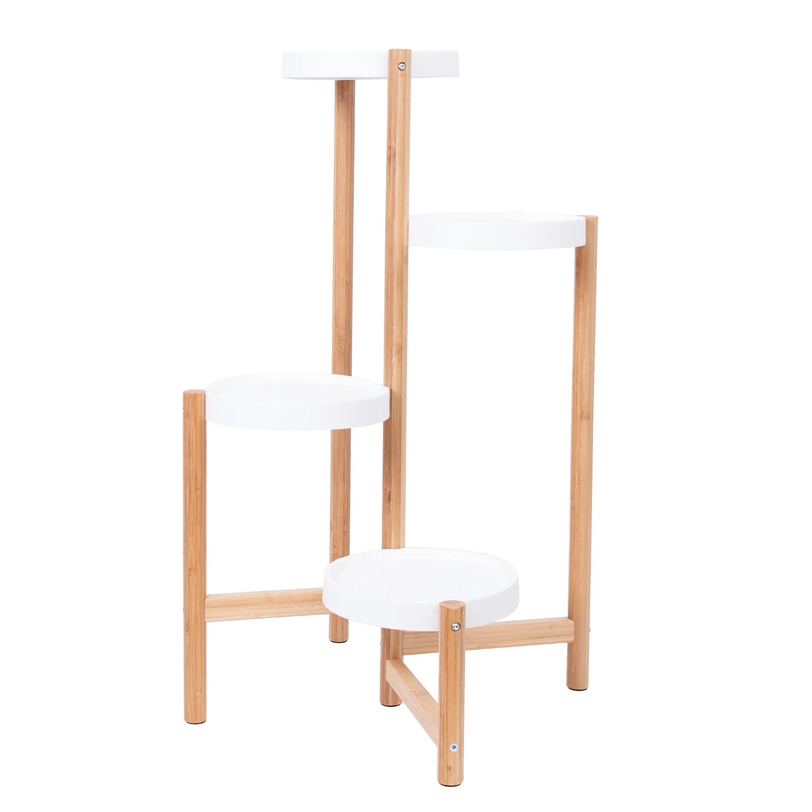 4 tier bamboo plant stand tall corner indoor flower pot holder nordic display rack for living room bedroom balcony