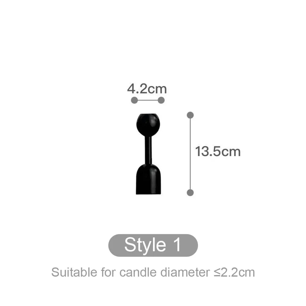 Black wooden minimalist candle holder home decor wedding decoration accessories candlesticks for candelabro centerpiece