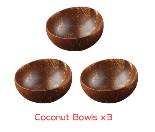 Personalized name/ logo coconut bowl fruit salad noodle rice wooden tableware creative shell kitchen set - e / blank