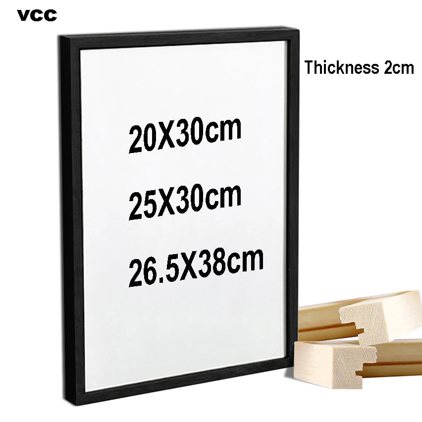 Nature wooden photo picture frame 20x30 25x30 26.5x38cm black white color for pictures wall poster