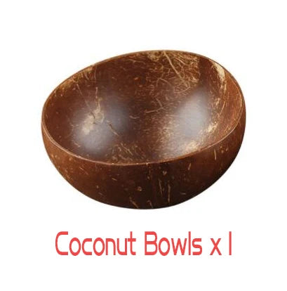Personalized name/ logo coconut bowl fruit salad noodle rice wooden tableware creative shell kitchen set - a / blank