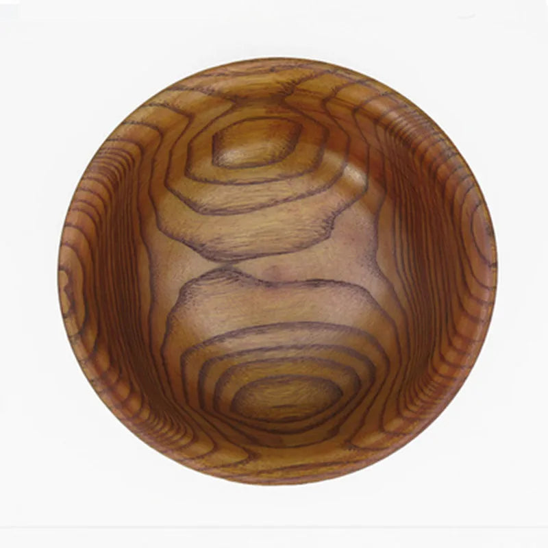 Solid wood round bowl milk tea back side kitchenware mongolian tibetan milkshake kitchen cooking utensil tool