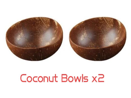 Personalized name/ logo coconut bowl fruit salad noodle rice wooden tableware creative shell kitchen set - c / blank