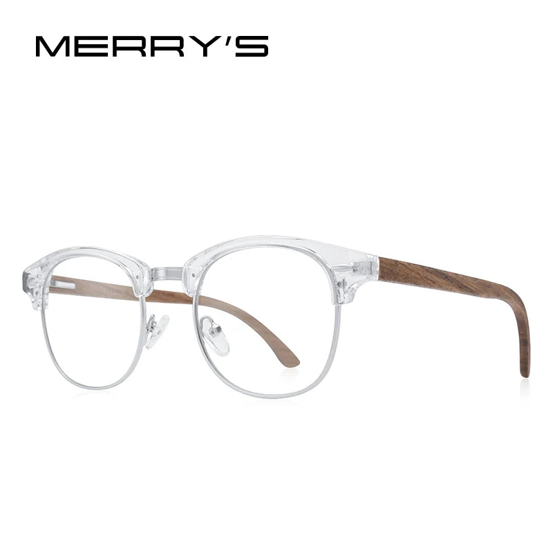 Merrys design classic wooden sunglasses for men women polarized uv400 protection semi-rimless retro eyewear handmade