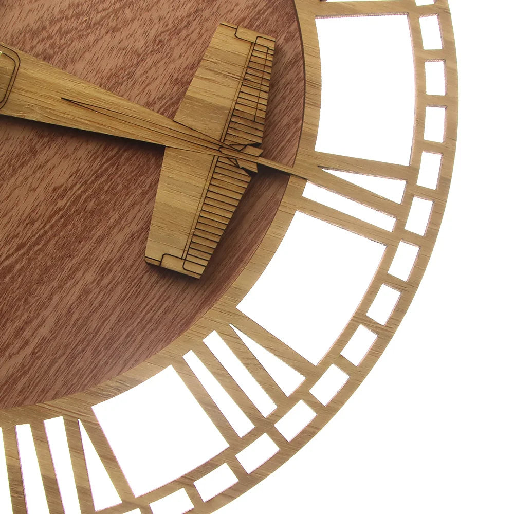 Cessna 182 skylane wooden wall clock military piper aircraft decorative silent watch rustic wood aviator pilot gift