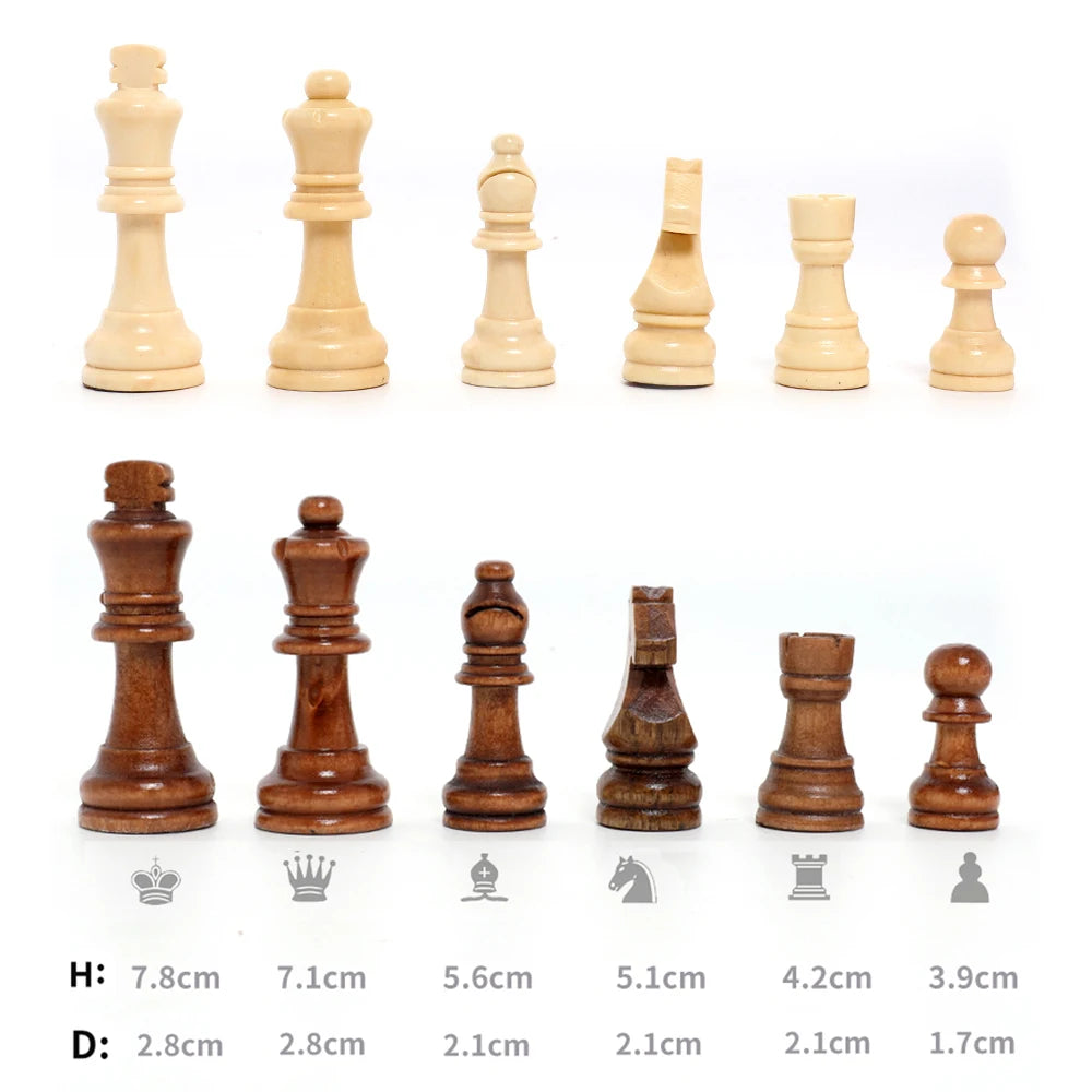 Chess backgammon foldable 40x40cm intellectual entertainment game portable 3-in-1 board multiple modes luxury knight