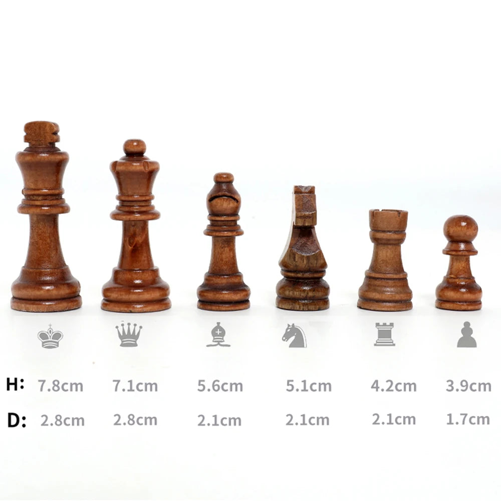 Luxury knight checkers chess backgammon foldable intellectual entertainment game 40x40cm portable 3-in-1 board multiple