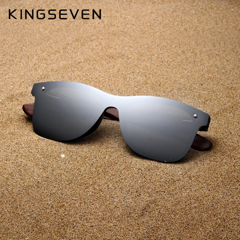 Kingseven handmade polarized walnut wood sunglasses for men uv400 fashion women brand design colorful sun glasses