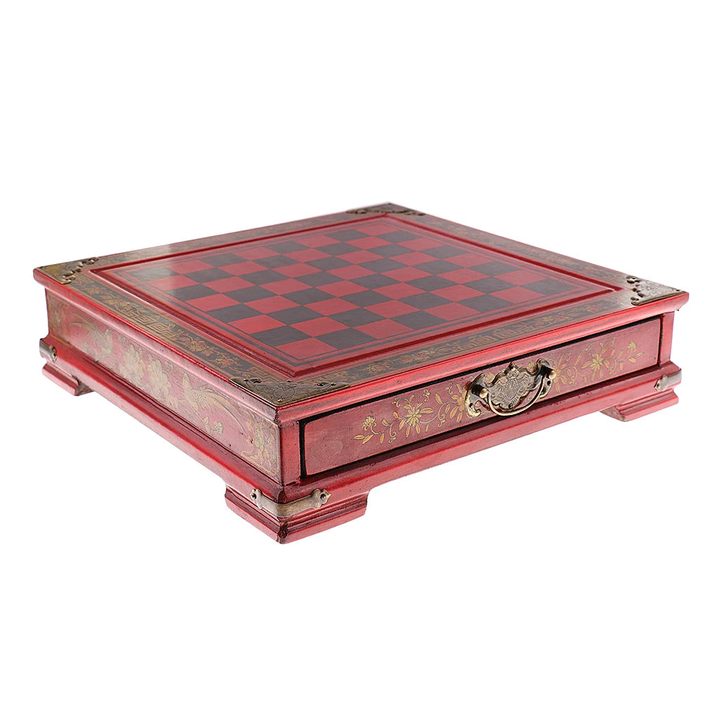 Chinese chess game 32 pieces + wooden box for leisure and entertainment