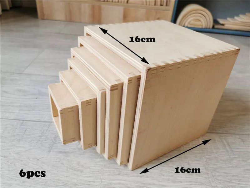 Kids wood rainbow arch stacker pastel building blocks semi-circle balls plate unpaint stacking toys - unpaint box - game