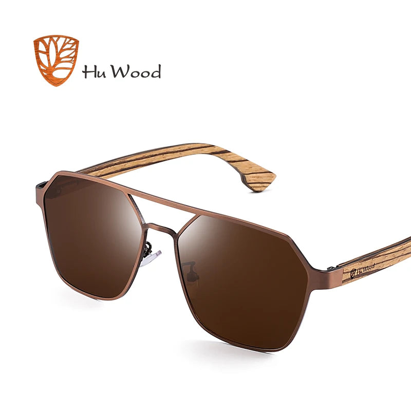 Hu wood polarized vintage men handmade wooden sunglasses uv400 protection fashion smoke sun glasses women gafas de sol
