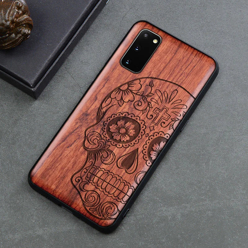 Natural wood wooden tpu case for samsung galaxy s25 ultra s24 s23 s21 s20 fe note20 cover phone shell skin bag