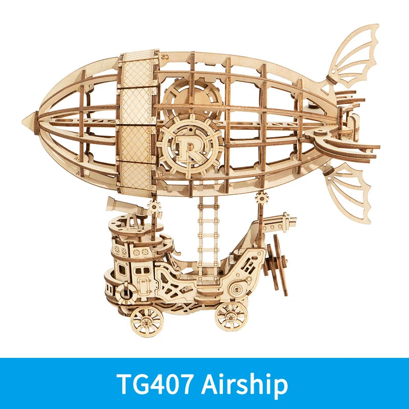 Robotime rokr diy 3d wooden puzzle gear model building kit toys gift for children teens - tg407 / china