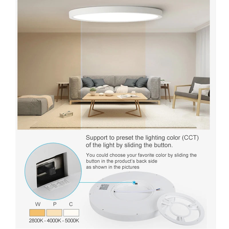 Modern led ceiling light wood grain golden one with 3 colors home lighing kitchen bedroom bathroom surface lamp