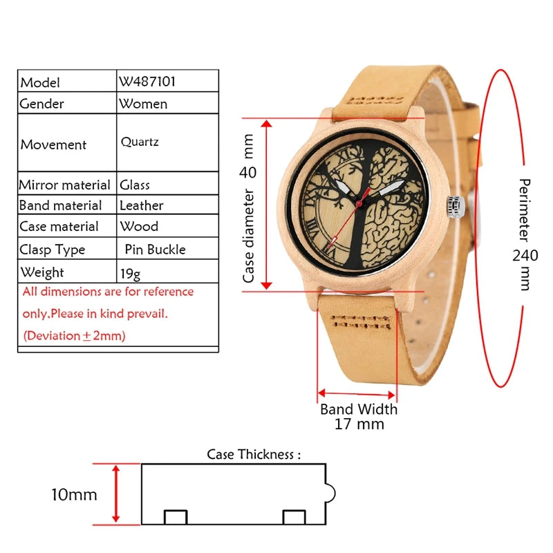 Natural all bamboo wood clock women watches top brand luxury quartz ladies dress watch wooden brangle for gifts