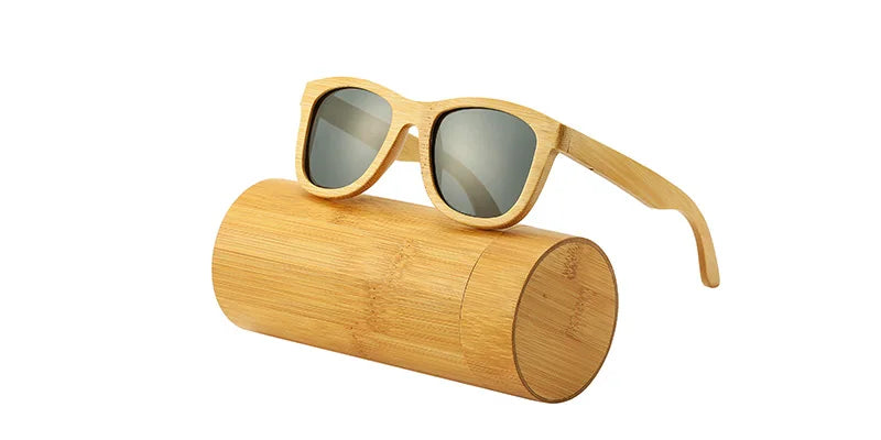Swallow real 100% wooden sunglasses polarized bamboo uv400tac lens anti-ultraviolet and anti-glare - gray