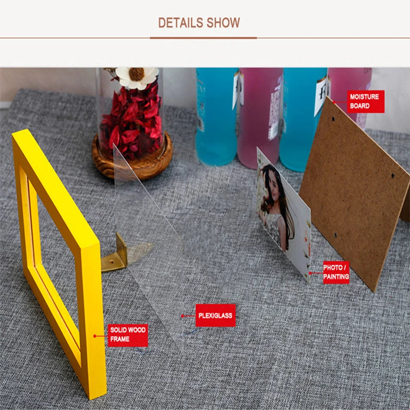 Nature wooden photo picture frame 20x30 25x30 26.5x38cm black white color for pictures wall poster