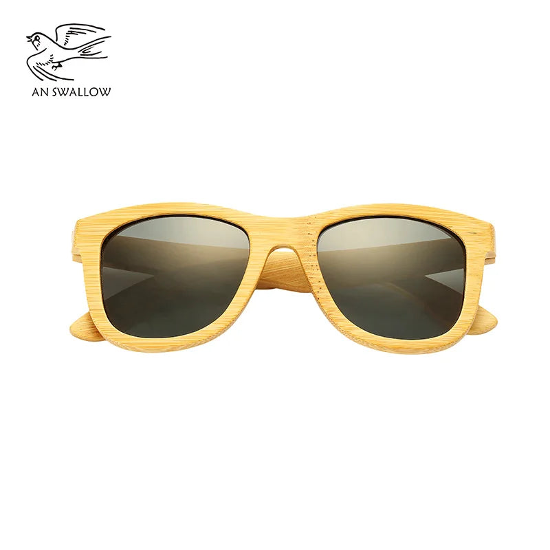 Swallow real 100% wooden sunglasses polarized bamboo uv400tac lens anti-ultraviolet and anti-glare