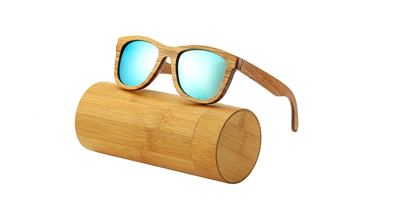 An swallow retro polarized zebra wood sunglasses uv400 luxury brand design men handmade wooden sun glasses women - ice
