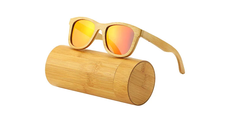 Swallow real 100% wooden sunglasses polarized bamboo uv400tac lens anti-ultraviolet and anti-glare - red