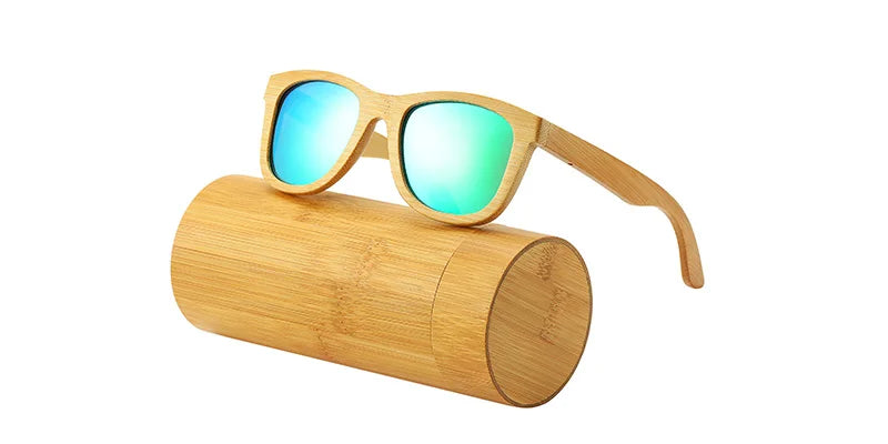 Swallow real 100% wooden sunglasses polarized bamboo uv400tac lens anti-ultraviolet and anti-glare - green