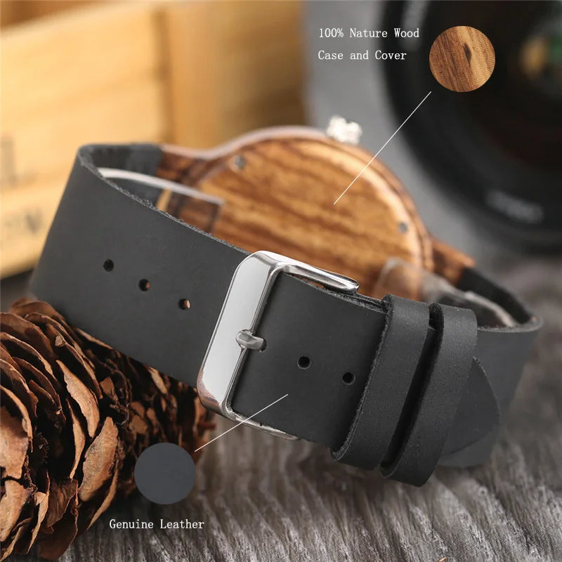 Modern wooden wristwatch creative burned paper style charming retro bamboo watch casual male female clock relogio