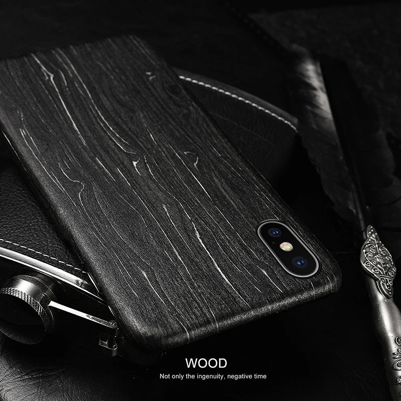 For apple iphone 14 pro 13 12 mini 11 x xs max xr walnut enony wood rosewood mahogany wooden back case cover