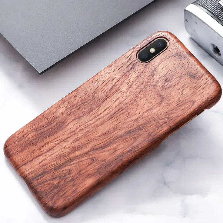 For apple iphone 14 pro 13 12 mini 11 x xs max xr walnut enony wood rosewood mahogany wooden back case cover