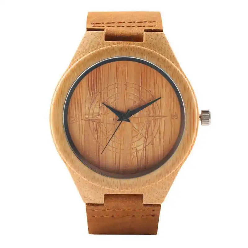 Creative rectangle dial wood watch natural handmade light bamboo fashion men women casual quartz wristwatch genuine