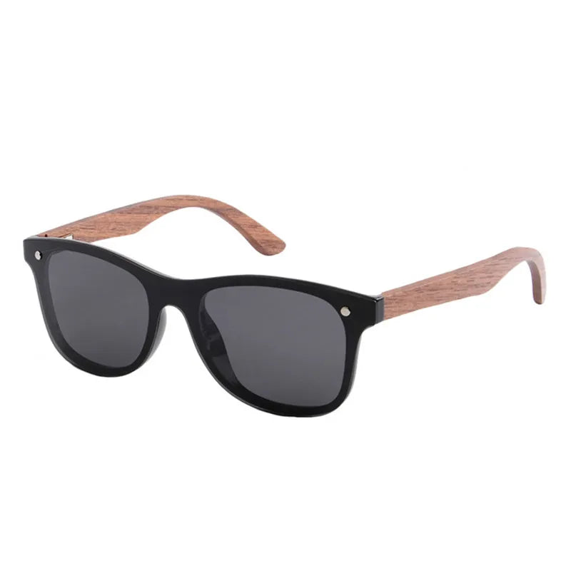 Lonsy retro wood sunglasses men bamboo sunglass women luxury brand design vintage sun glasses for oculos de sol
