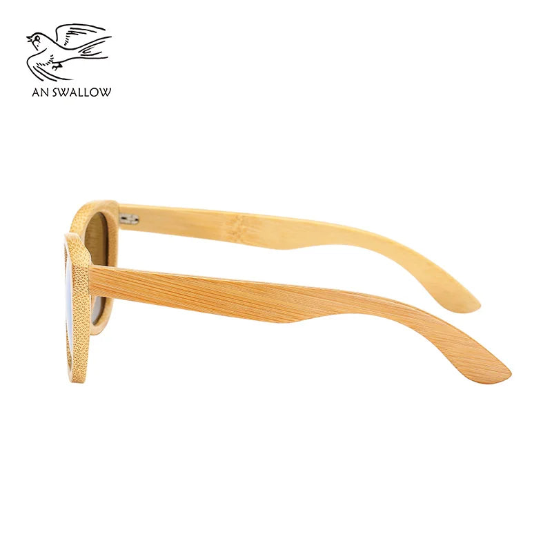 Swallow real 100% wooden sunglasses polarized bamboo uv400tac lens anti-ultraviolet and anti-glare