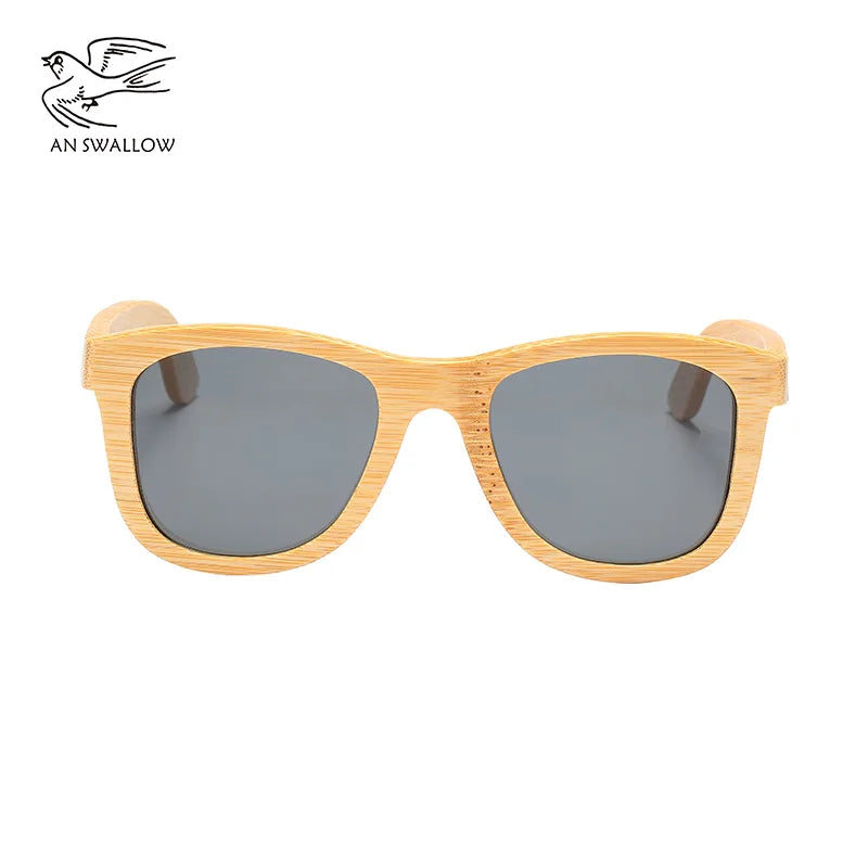 Swallow real 100% wooden sunglasses polarized bamboo uv400tac lens anti-ultraviolet and anti-glare
