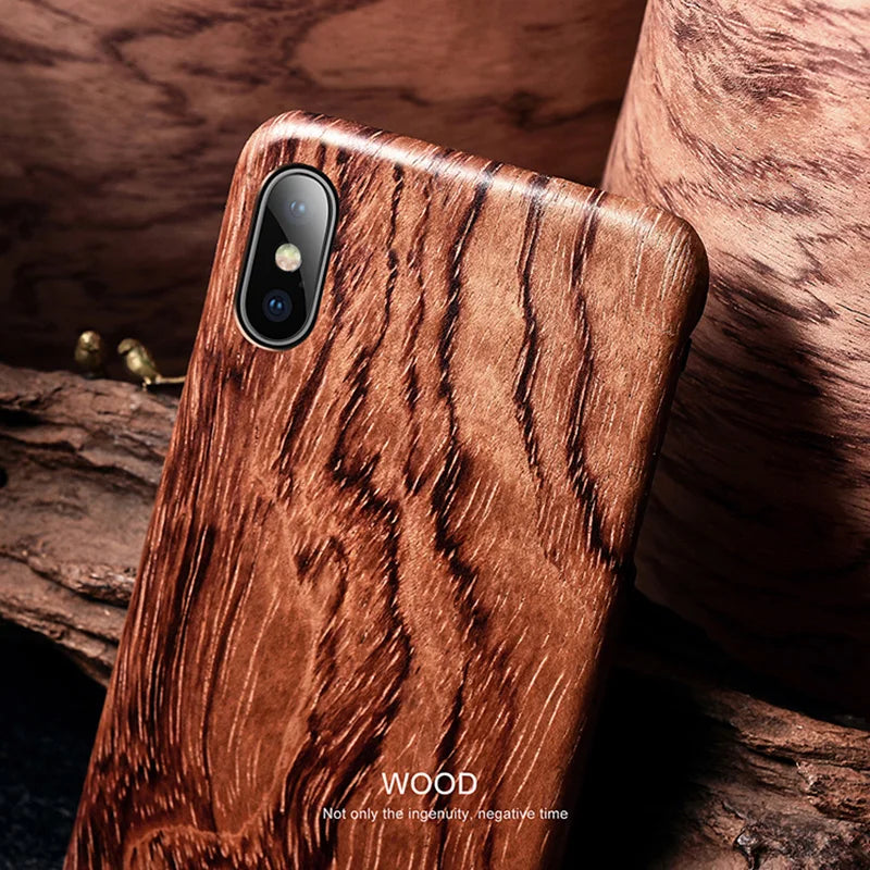For apple iphone 14 pro 13 12 mini 11 x xs max xr walnut enony wood rosewood mahogany wooden back case cover
