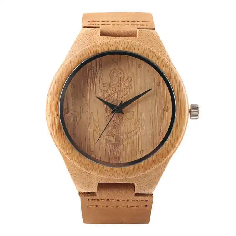 Creative rectangle dial wood watch natural handmade light bamboo fashion men women casual quartz wristwatch genuine