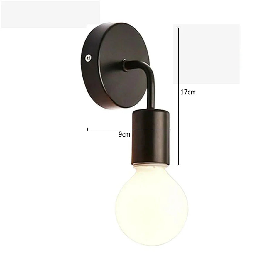 Nordic wood wall lights bedroom bedside lamp black creative modern e27 lamps suspension led home lighting sconce room