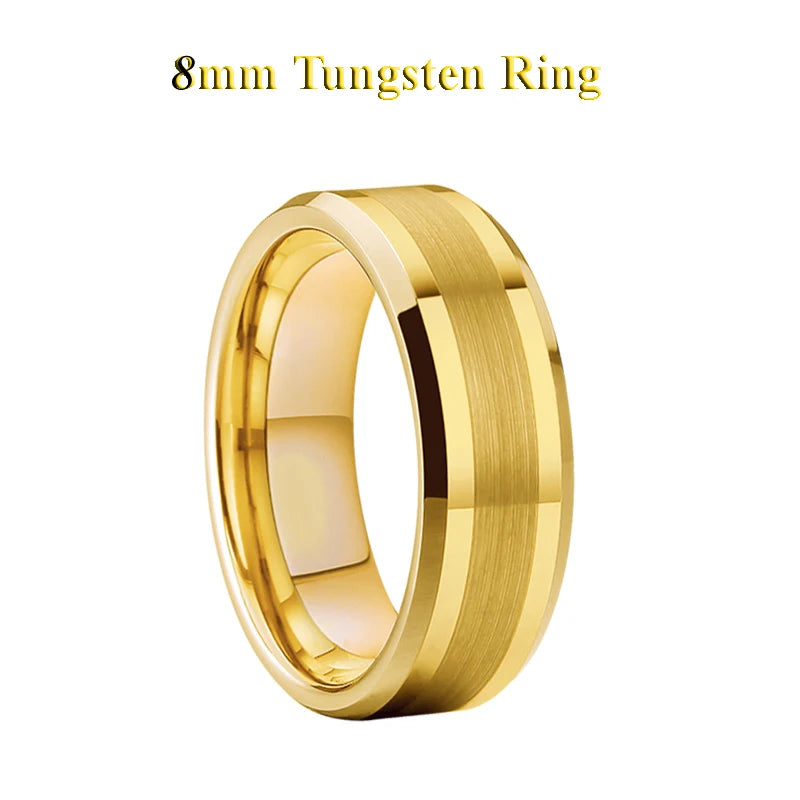 Designer high quality koa wood meteorolite 18k rose gold plated tungsten jewelry wedding band fashion rings for men