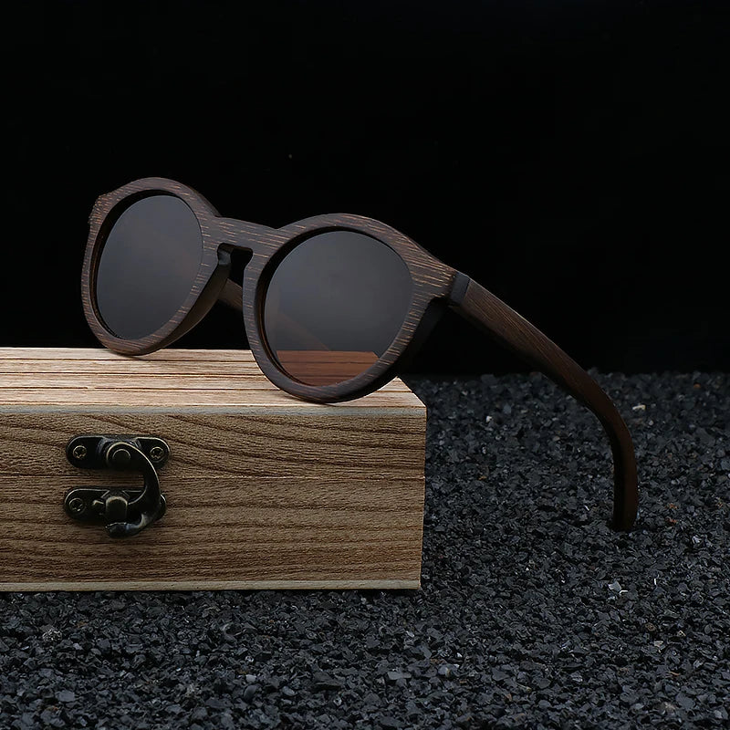 Natural bamboo wood sun shades women men 2021 eyeglasses polarized handmade fashionable suitable custom sunglasses