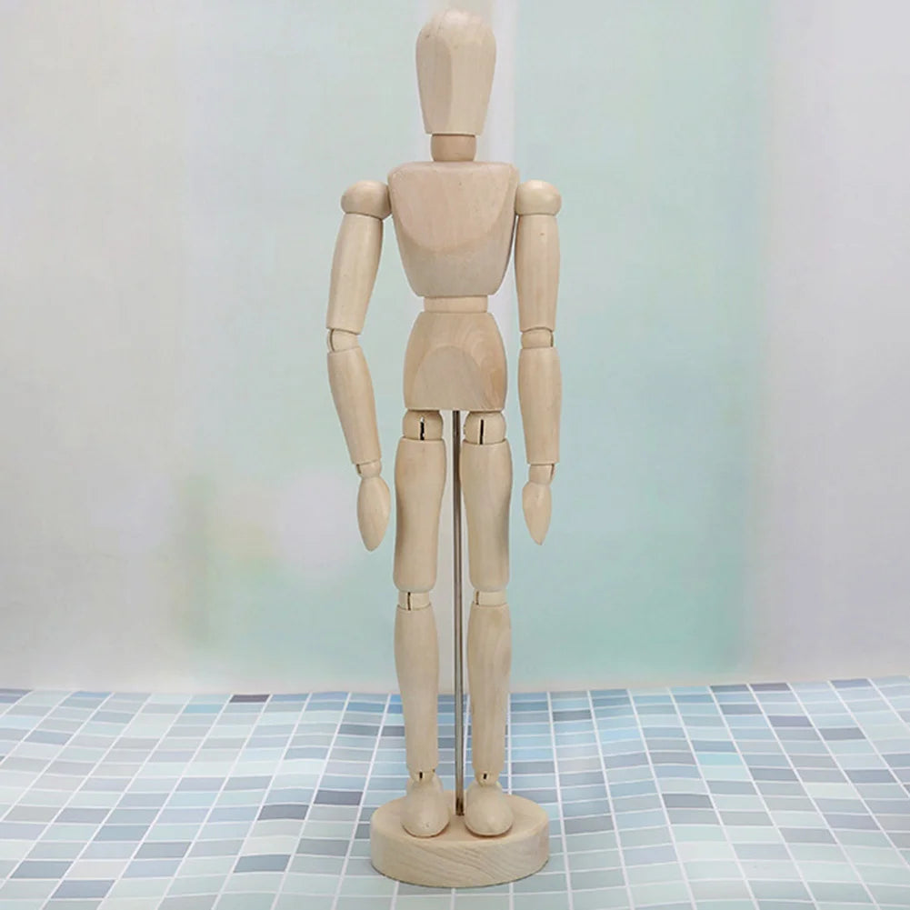 Drawing sketch mannequin model movable limbs wooden hand body draw action toys home decor artist models jointed doll