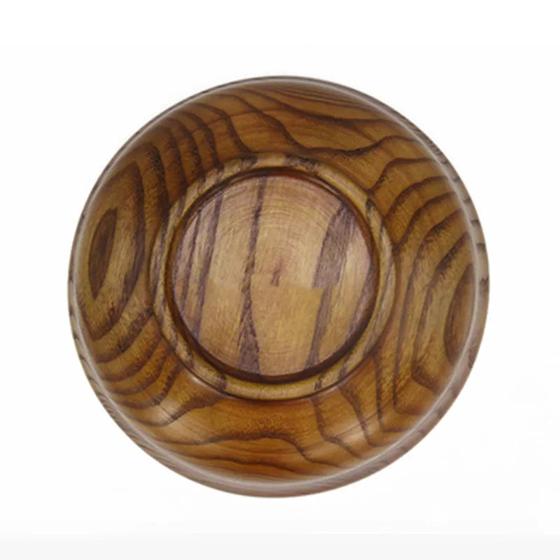 Solid wood round bowl milk tea back side kitchenware mongolian tibetan milkshake kitchen cooking utensil tool