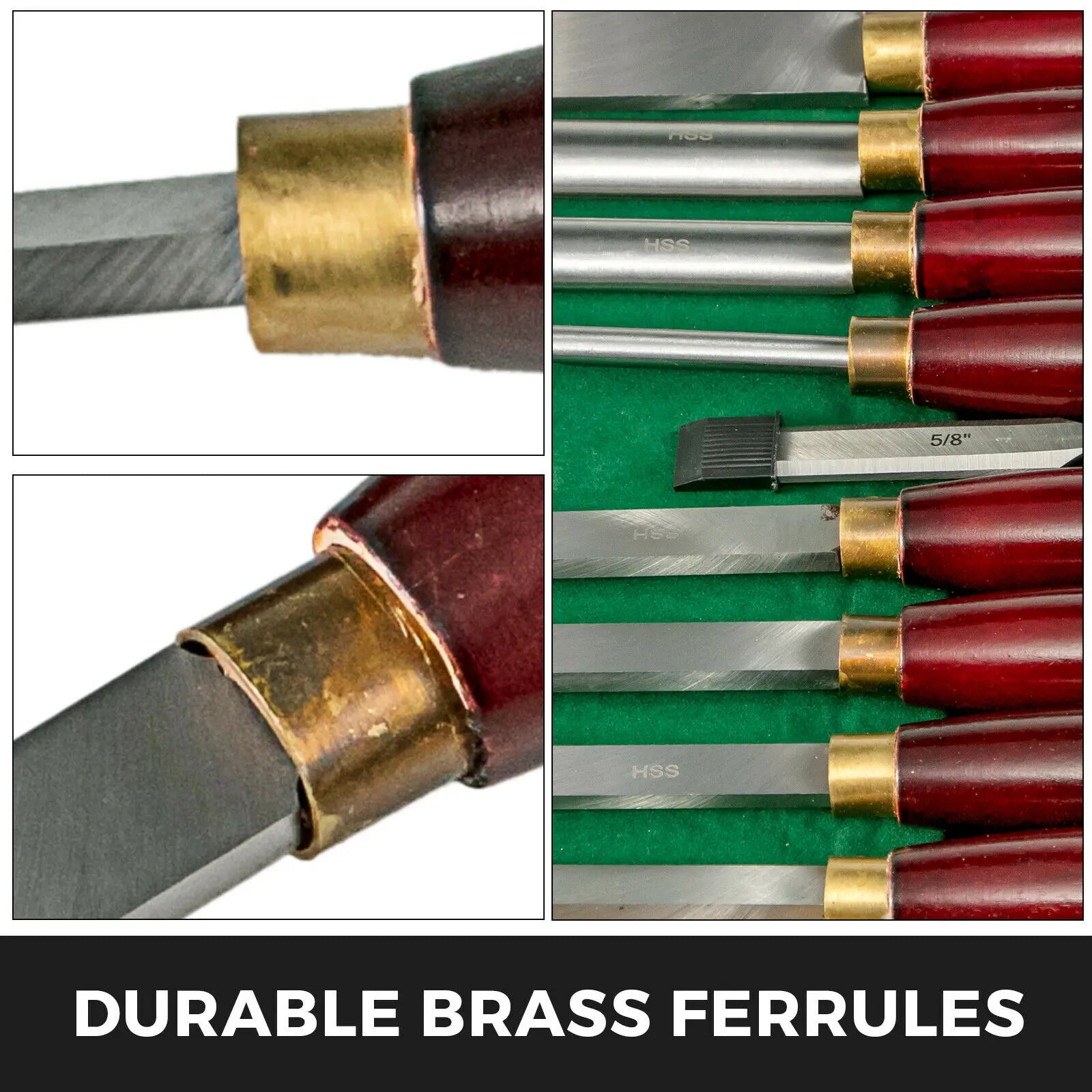 Succebuy 8pcs + 1 free hss lathe chisel set for wood turning root furniture carving knife 6.89’’ blade 16.14’’